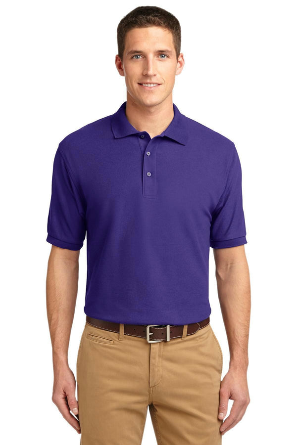 Port Authority Extended Size Silk Touch Polo. K500ES-Polos/knits-Purple-9XL-JadeMoghul Inc.