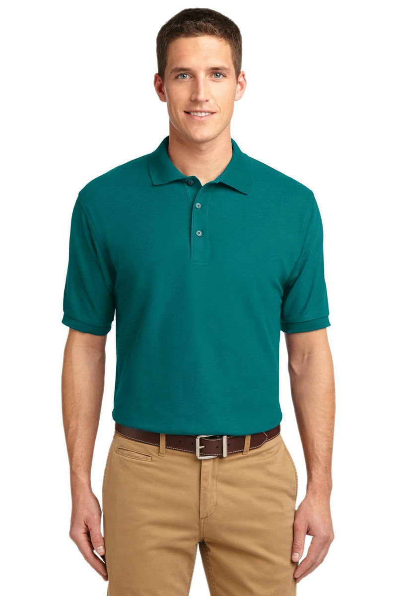 Port Authority Extended Size Silk Touch Polo. K500ES-Polos/knits-Teal Green-9XL-JadeMoghul Inc.