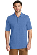 Port Authority EZCotton Polo. K8000-Polos/knits-Blue Heather-XS-JadeMoghul Inc.