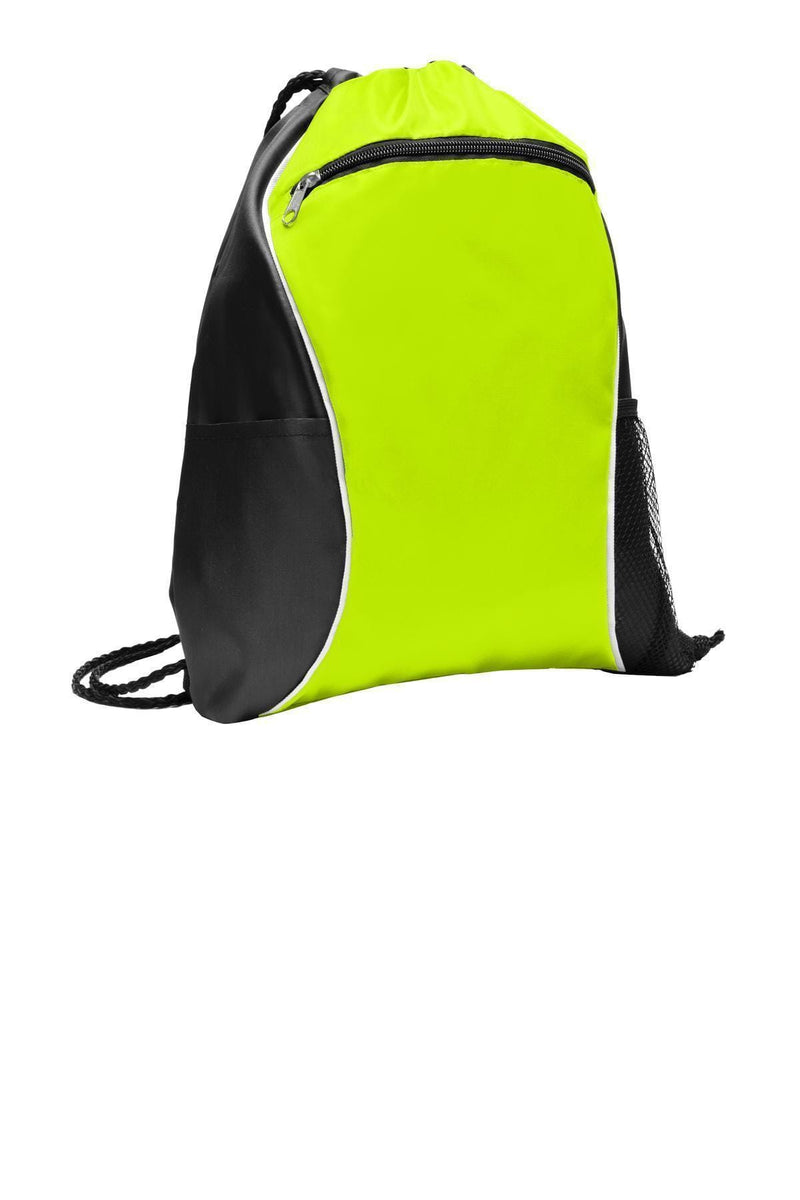 Port Authority Fast Break Cinch Pack. BG613-Bags-Neon Yellow-OSFA-JadeMoghul Inc.