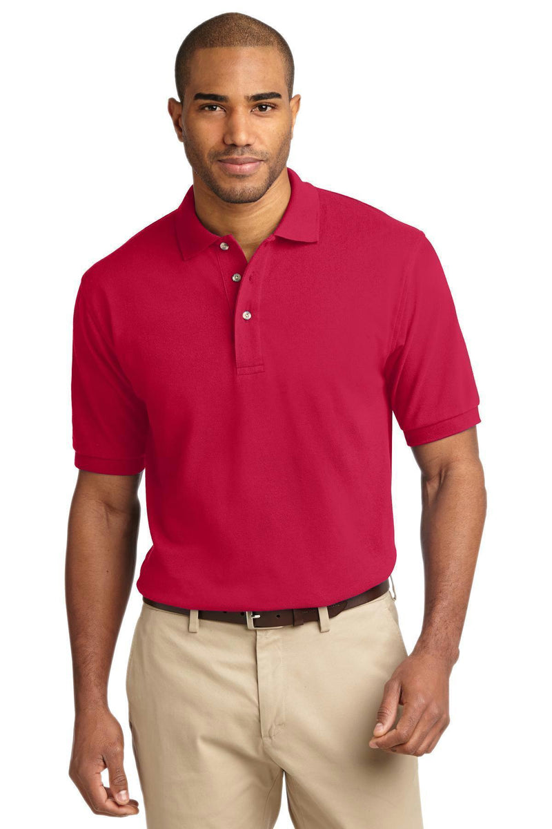 Port Authority Heavyweight Cotton Pique Polo. K420-Polos/knits-Red-5XL-JadeMoghul Inc.