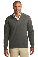 Port Authority Interlock 1/4-Zip. K807-Polos/knits-Charcoal Heather/ Medium Heather Grey-4XL-JadeMoghul Inc.