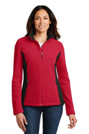 Port Authority Ladies Colorblock Value Fleece Jacket. L216-Sweatshirts/Fleece-Rich Red/ Black-4XL-JadeMoghul Inc.