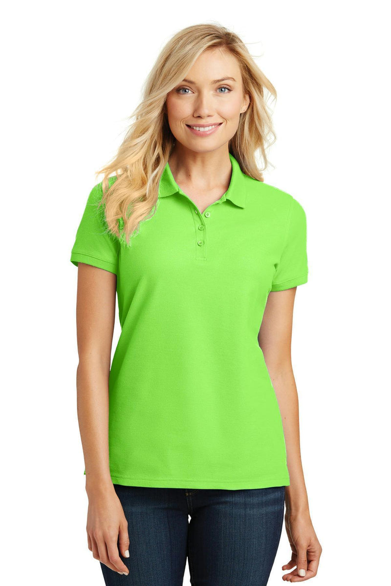 Port Authority Ladies Core Classic Pique Polo. L100-Polos/knits-Lime-6XL-JadeMoghul Inc.