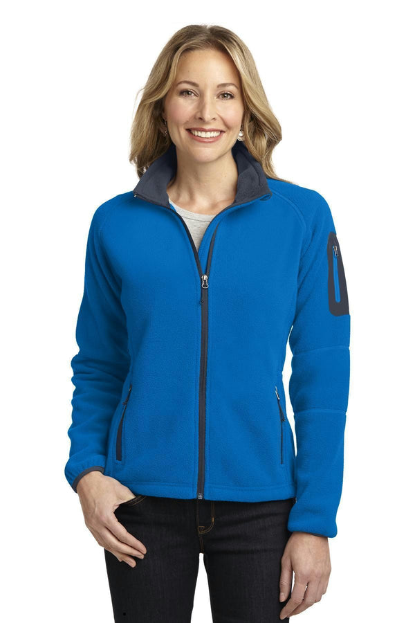 Port Authority Ladies Enhanced Value Fleece Full-Zip Jacket. L229-Sweatshirts/Fleece-Skydiver Blue/ Battleship Grey-4XL-JadeMoghul Inc.