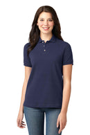 Port Authority Ladies Heavyweight Cotton Pique Polo. L420-Polos/knits-Navy-4XL-JadeMoghul Inc.