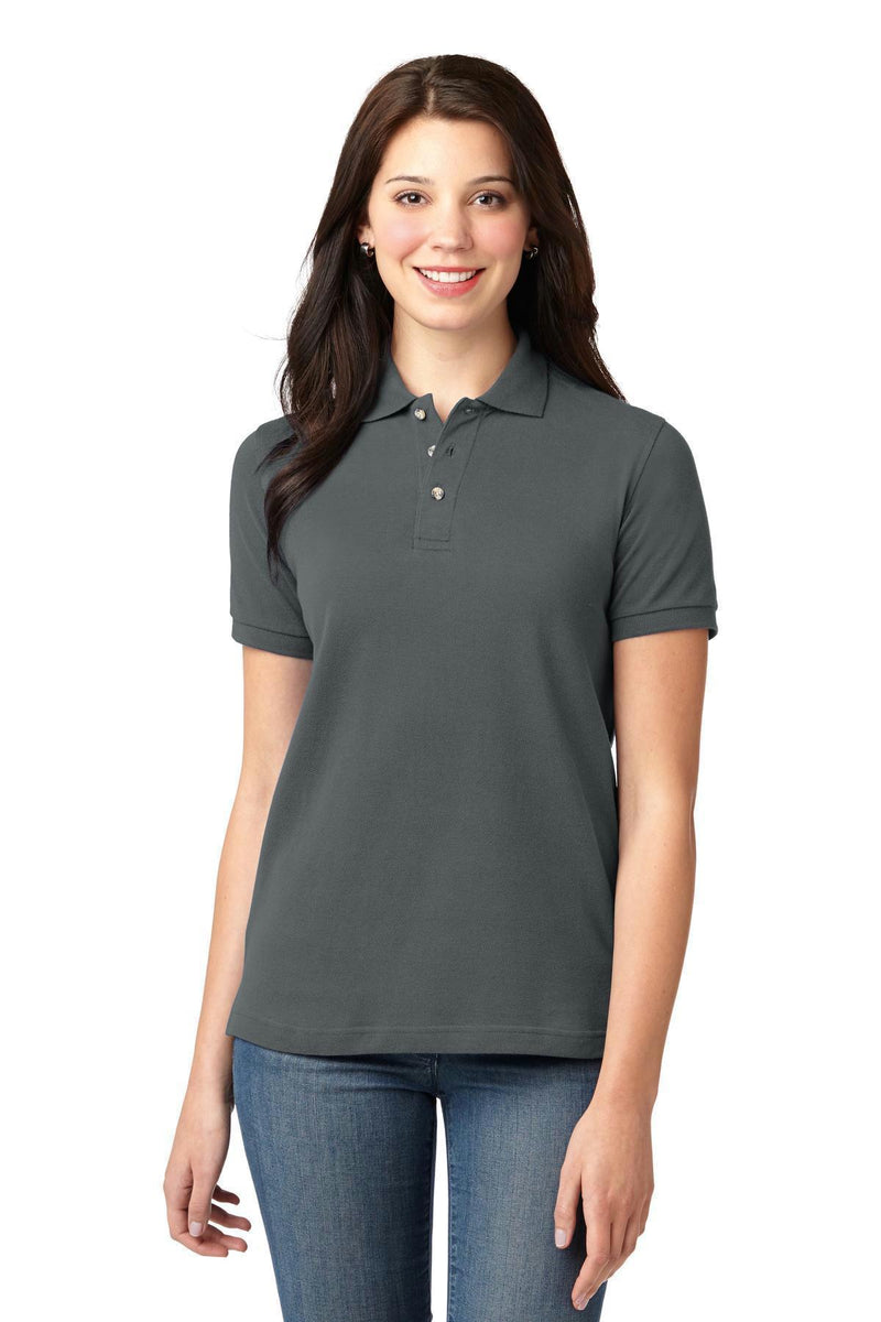 Port Authority Ladies Heavyweight Cotton Pique Polo. L420-Polos/knits-Purple-XL-JadeMoghul Inc.