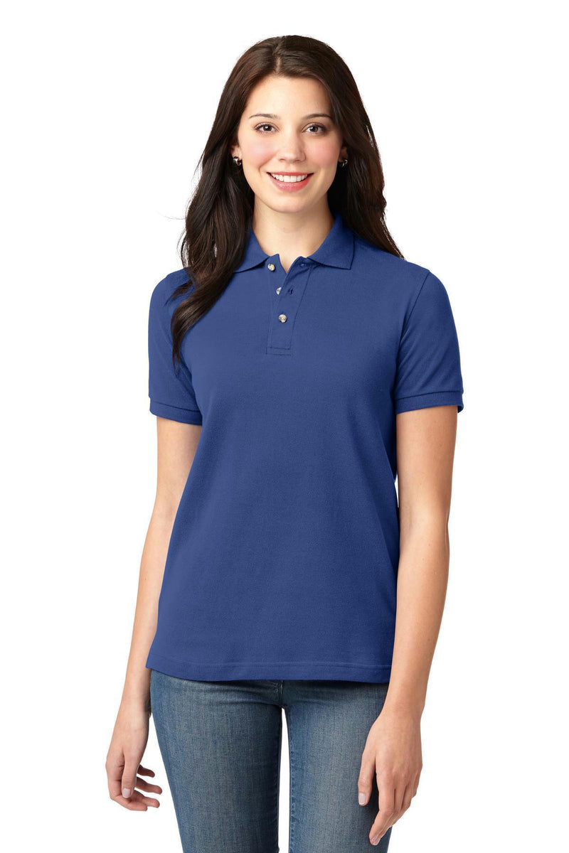 Port Authority Ladies Heavyweight Cotton Pique Polo. L420-Polos/knits-Purple-XL-JadeMoghul Inc.