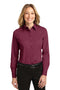 Port Authority Ladies Long Sleeve Easy Care Shirt. L608-Woven Shirts-Burgundy/Light Stone-5XL-JadeMoghul Inc.