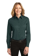 Port Authority Ladies Long Sleeve Easy Care Shirt. L608-Woven Shirts-Dark Green/Navy-5XL-JadeMoghul Inc.