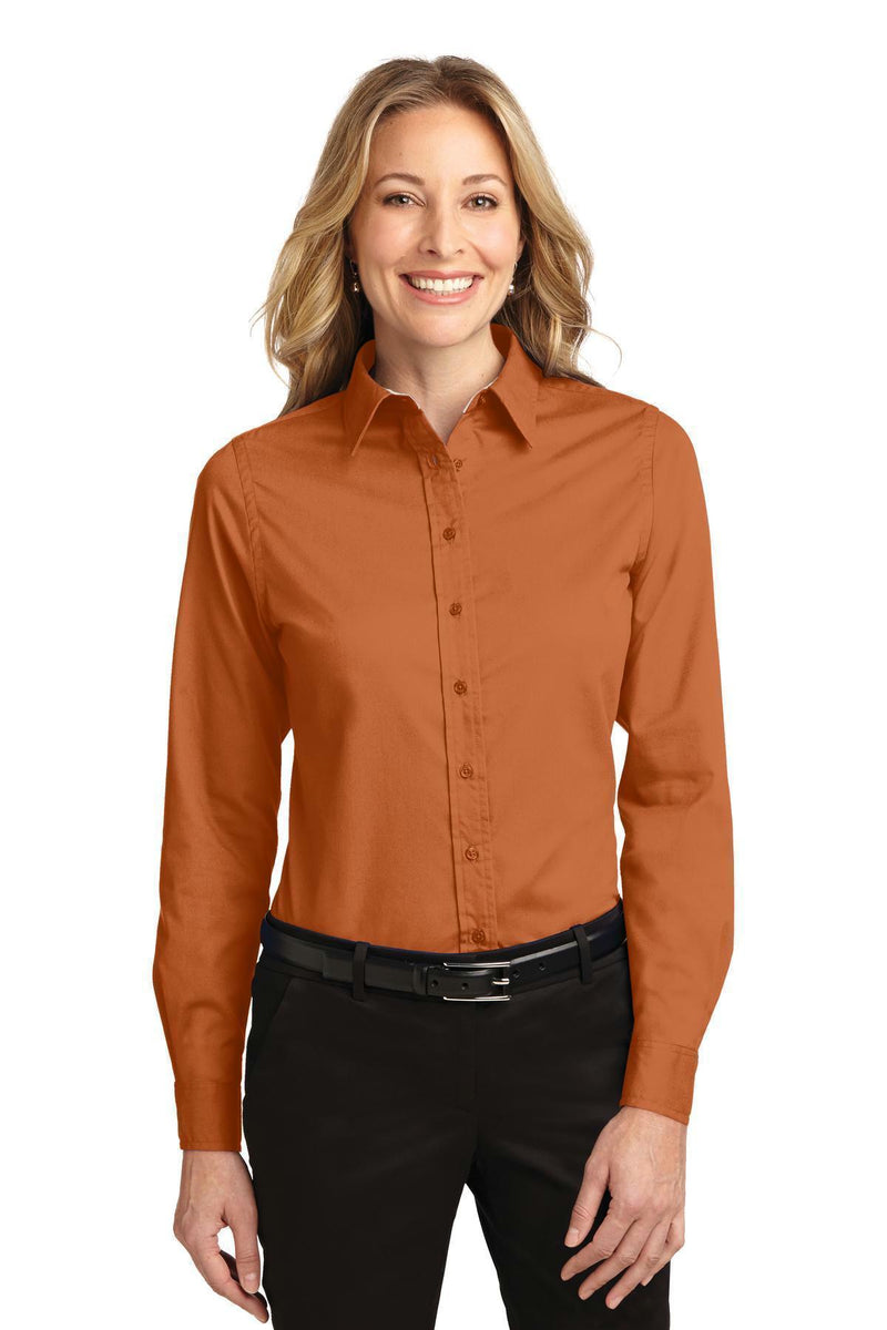 Port Authority Ladies Long Sleeve Easy Care Shirt. L608-Woven Shirts-Dark Green/Navy-6XL-JadeMoghul Inc.