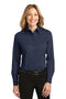 Port Authority Ladies Long Sleeve Easy Care Shirt. L608-Woven Shirts-Navy/Light Stone-XXL-JadeMoghul Inc.