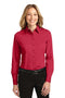 Port Authority Ladies Long Sleeve Easy Care Shirt. L608-Woven Shirts-Red/Light Stone-XXL-JadeMoghul Inc.