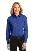 Port Authority Ladies Long Sleeve Easy Care Shirt. L608-Woven Shirts-Royal/ Classic Navy-4XL-JadeMoghul Inc.