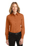 Port Authority Ladies Long Sleeve Easy Care Shirt. L608-Woven Shirts-Texas Orange/Light Stone-XXL-JadeMoghul Inc.
