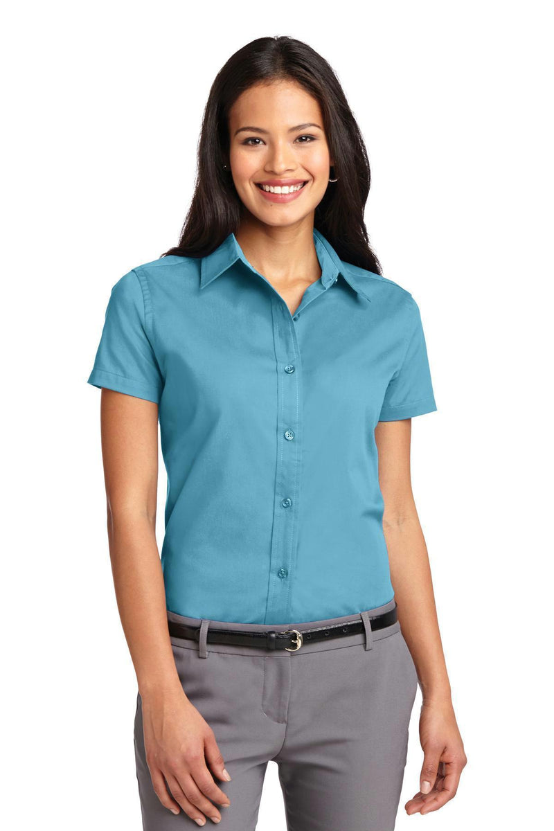 Port Authority Ladies Short Sleeve Easy Care Shirt. L508-Woven Shirts-Maui Blue-6XL-JadeMoghul Inc.