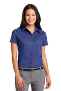Port Authority Ladies Short Sleeve Easy Care Shirt. L508-Woven Shirts-Mediterranean Blue-6XL-JadeMoghul Inc.