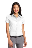 Port Authority Ladies Short Sleeve Easy Care Shirt. L508-Woven Shirts-White/Light Stone-XXL-JadeMoghul Inc.