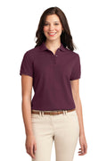 Port Authority Ladies Silk Touch Polo. L500-Polos/knits-Maroon-4XL-JadeMoghul Inc.