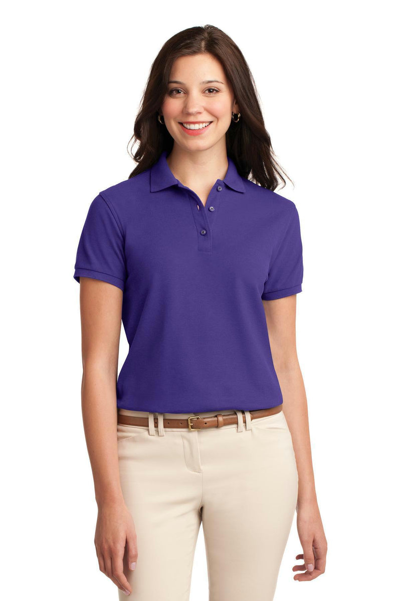 Port Authority Ladies Silk Touch Polo. L500-Polos/knits-Purple-4XL-JadeMoghul Inc.