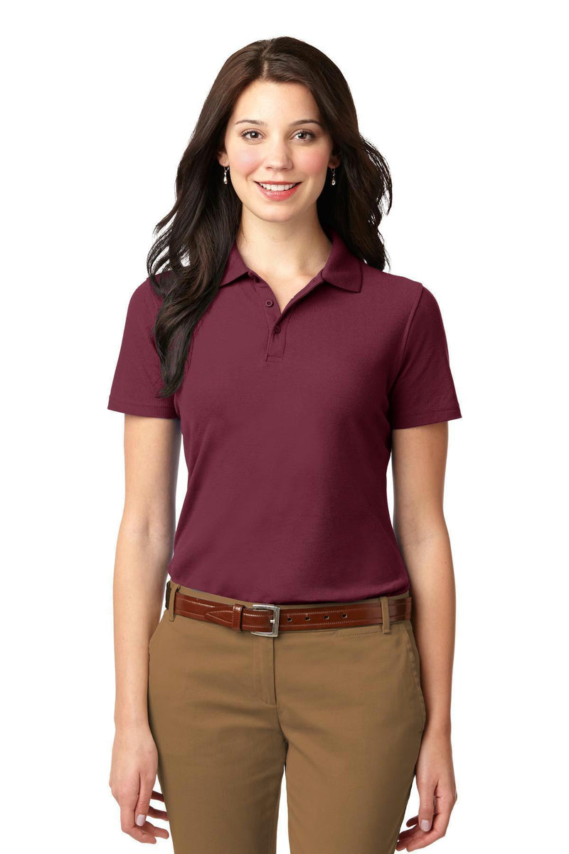 Port Authority Ladies Stain-Resistant Polo. L510-Ladies-Burgundy-4XL-JadeMoghul Inc.