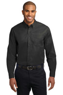 Port Authority Long Sleeve Easy Care Shirt. S608-Woven Shirts-Texas Orange/Light Stone-6XL-JadeMoghul Inc.