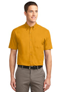 Port Authority Short Sleeve Easy Care Shirt. S508-Woven Shirts-Athletic Gold/Light Stone-6XL-JadeMoghul Inc.