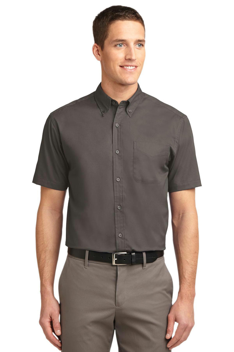 Port Authority Short Sleeve Easy Care Shirt. S508-Woven Shirts-Bark-6XL-JadeMoghul Inc.