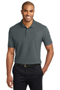 Port Authority Stain-Resistant Polo. K510-Polos/knits-Steel Grey-6XL-JadeMoghul Inc.