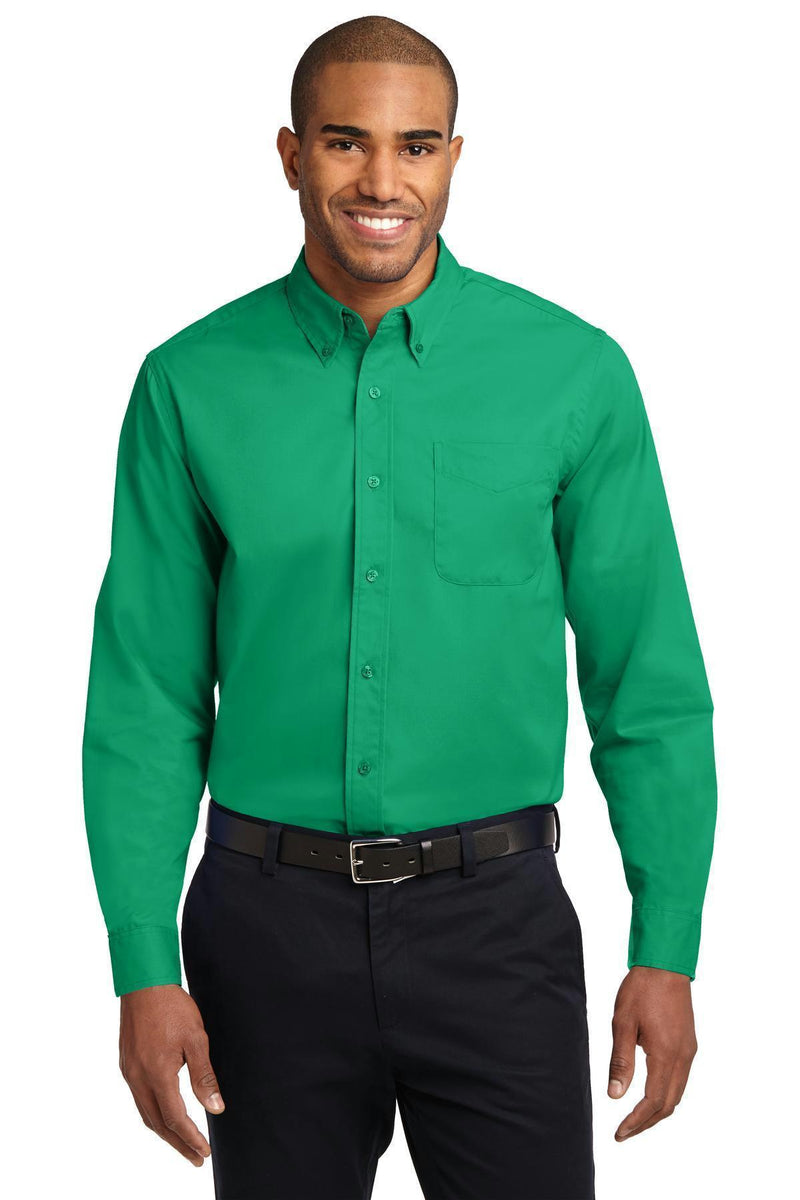 Port Authority Tall Long Sleeve Easy Care Shirt. TLS608-Woven Shirts-Court Green-4XLT-JadeMoghul Inc.