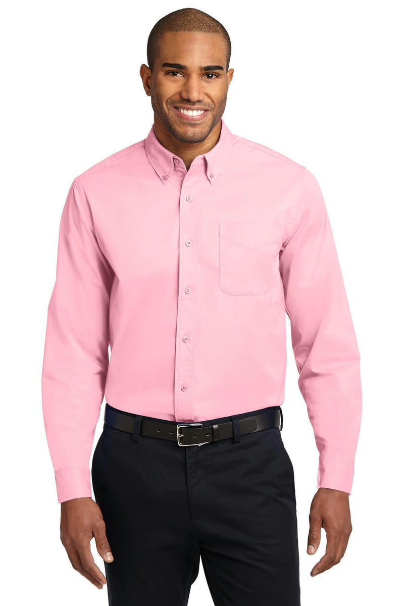 Port Authority Tall Long Sleeve Easy Care Shirt. TLS608-Woven Shirts-Light Pink-4XLT-JadeMoghul Inc.