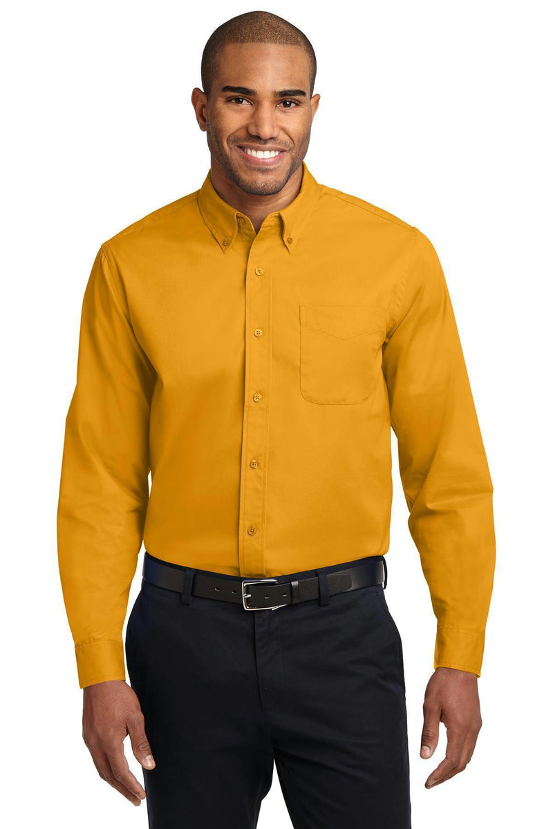 Port Authority Tall Long Sleeve Easy Care Shirt. TLS608-Woven Shirts-Red/ Light Stone-XLT-JadeMoghul Inc.