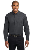 Port Authority Tall Long Sleeve Easy Care Shirt. TLS608-Woven Shirts-Red/ Light Stone-XLT-JadeMoghul Inc.