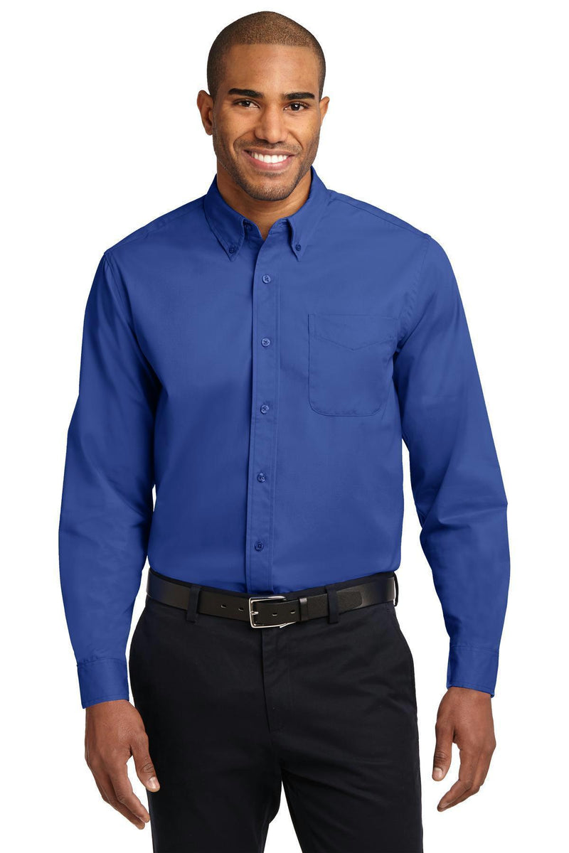 Port Authority Tall Long Sleeve Easy Care Shirt. TLS608-Woven Shirts-Royal/ Classic Navy-4XLT-JadeMoghul Inc.