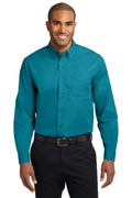 Port Authority Tall Long Sleeve Easy Care Shirt. TLS608-Woven Shirts-Teal Green-4XLT-JadeMoghul Inc.