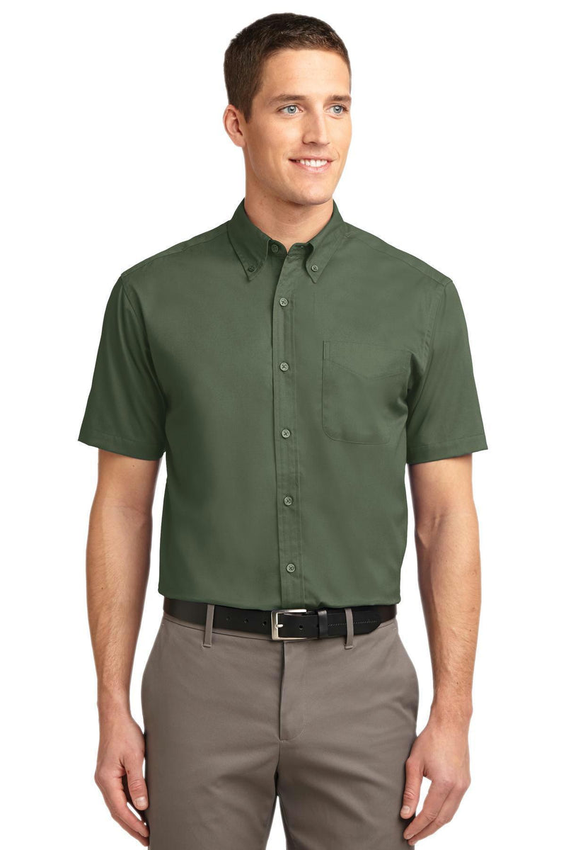 Port Authority Tall Short Sleeve Easy Care Shirt. TLS508-Woven Shirts-Clover Green-4XLT-JadeMoghul Inc.