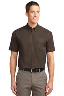 Port Authority Tall Short Sleeve Easy Care Shirt. TLS508-Woven Shirts-Coffee Bean-2XLT-JadeMoghul Inc.