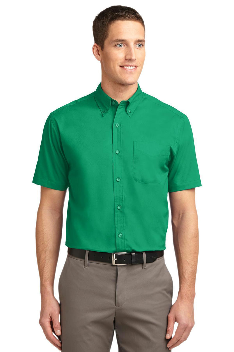 Port Authority Tall Short Sleeve Easy Care Shirt. TLS508-Woven Shirts-Court Green-4XLT-JadeMoghul Inc.
