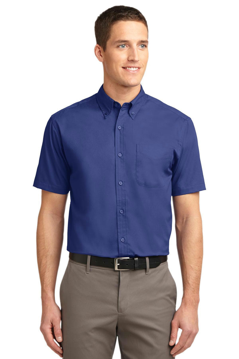 Port Authority Tall Short Sleeve Easy Care Shirt. TLS508-Woven Shirts-Maui Blue-4XLT-JadeMoghul Inc.