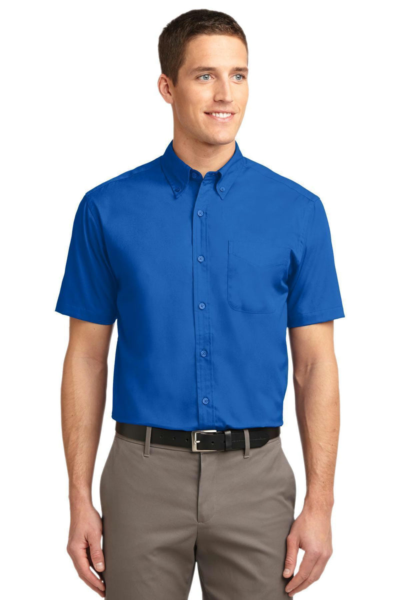 Port Authority Tall Short Sleeve Easy Care Shirt. TLS508-Woven Shirts-Strong Blue-4XLT-JadeMoghul Inc.