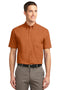 Port Authority Tall Short Sleeve Easy Care Shirt. TLS508-Woven Shirts-Texas Orange/ Light Stone-4XLT-JadeMoghul Inc.
