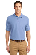 Port Authority Tall Silk Touch Polo. TLK500-Polos/knits-Light Blue-4XLT-JadeMoghul Inc.