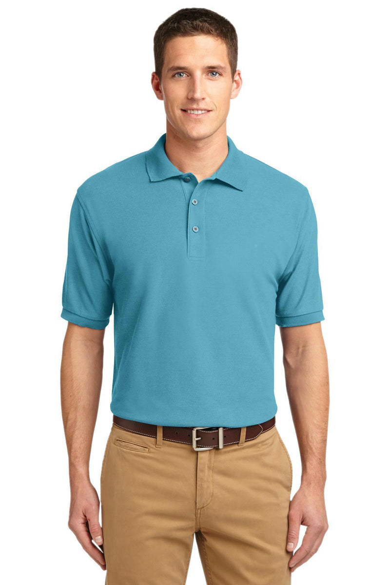 Port Authority Tall Silk Touch Polo. TLK500-Polos/knits-Maui Blue-4XLT-JadeMoghul Inc.