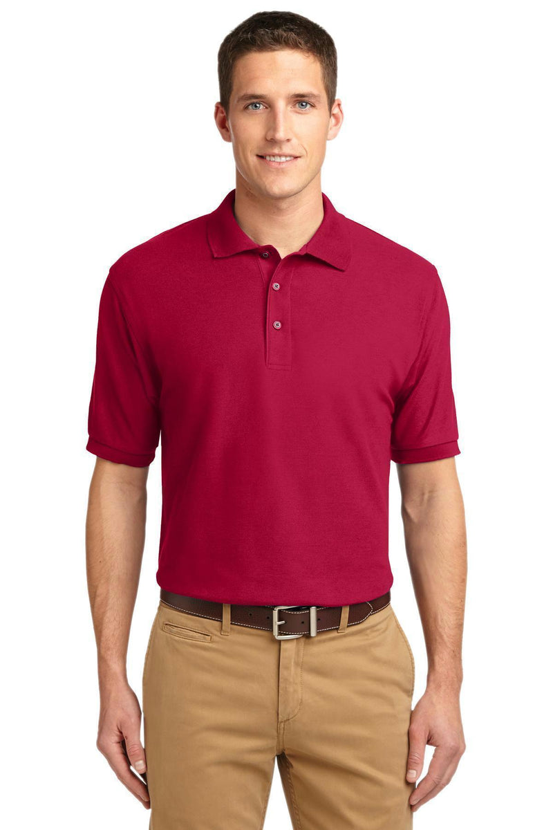 Port Authority Tall Silk Touch Polo. TLK500-Polos/knits-Red-4XLT-JadeMoghul Inc.