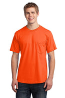 Port & Company - All-American Pocket Tee. USA100P-T-shirts-Safety Orange-L-JadeMoghul Inc.