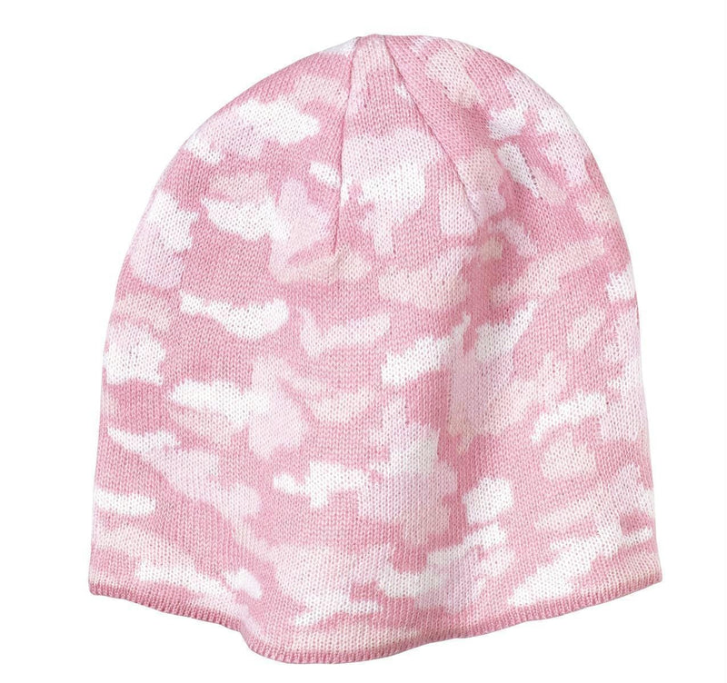 Port & Company - Camo Beanie Cap. CP91C-Caps-Pink Camo-OSFA-JadeMoghul Inc.