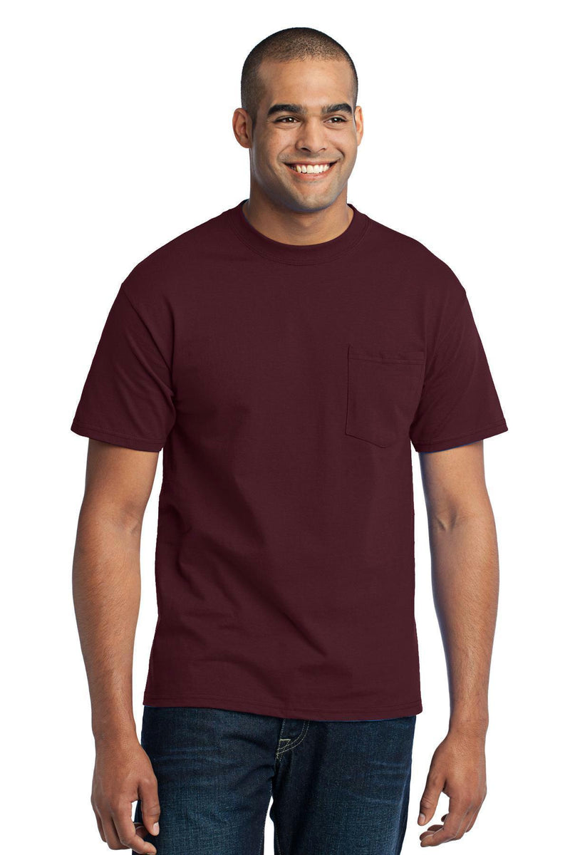 Port & Company - Core Blend Pocket Tee. PC55P-T-shirts-Purple-4XL-JadeMoghul Inc.