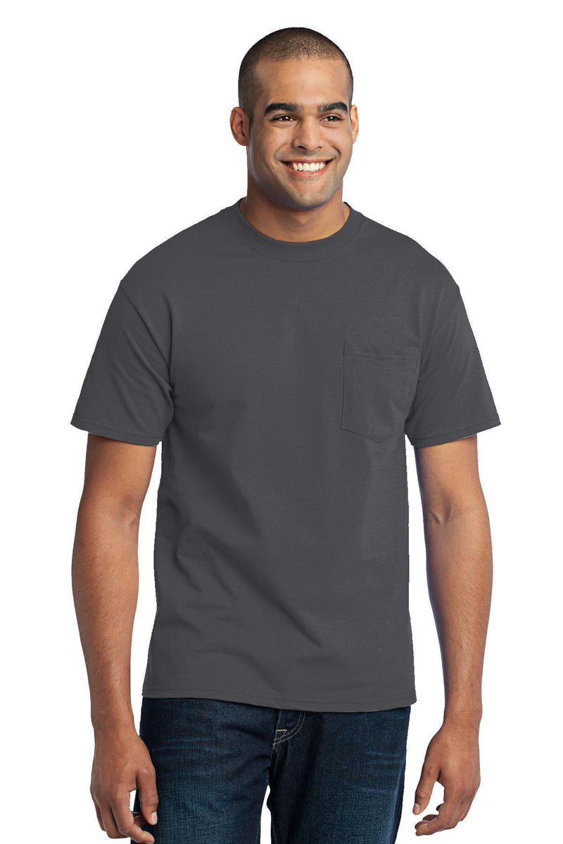 Port & Company - Core Blend Pocket Tee. PC55P-T-shirts-Purple-4XL-JadeMoghul Inc.