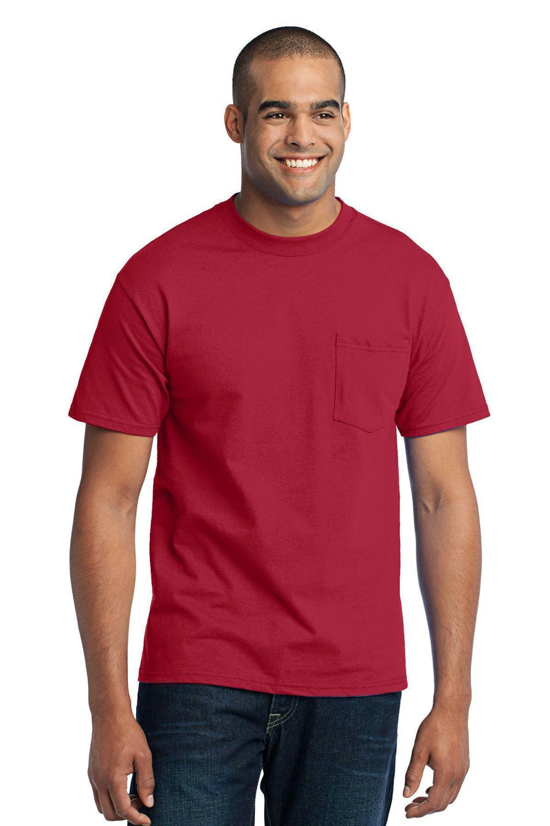 Port & Company - Core Blend Pocket Tee. PC55P-T-shirts-Purple-4XL-JadeMoghul Inc.