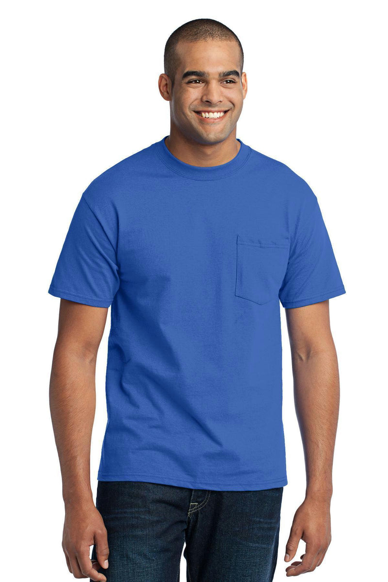 Port & Company - Core Blend Pocket Tee. PC55P-T-shirts-Purple-4XL-JadeMoghul Inc.